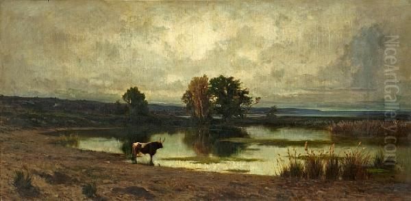 The Roman Campagna Oil Painting by Achille Vertunni