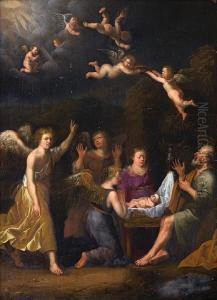 The Nativity Oil Painting by Francois Verwilt