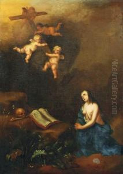 Die Bussende Maria Magdalena. Oil Painting by Francois Verwilt