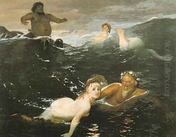 The Waves 1883 Oil Painting by Arnold Bocklin