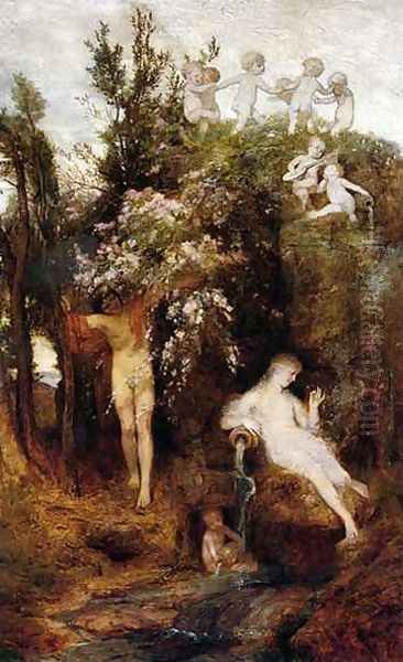 The Source of Spring Oil Painting by Arnold Bocklin