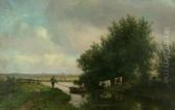 Hollandische Landschaft Bei Haarlem Oil Painting by Willem Vester