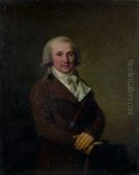 Portrait D'homme. Oil Painting by Antoine Vestier