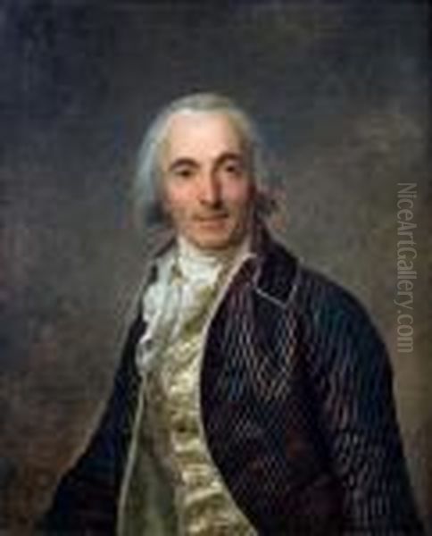 Portrait De Guillou, Gouverneur De La Martinique Oil Painting by Antoine Vestier