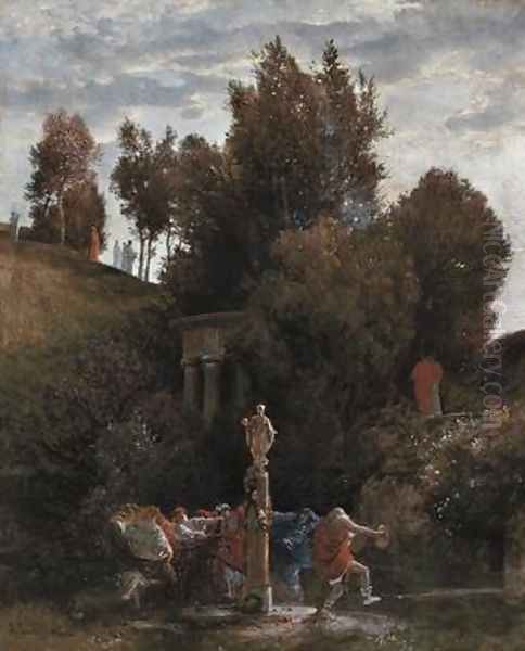 Roman May Festival c.1872 Oil Painting by Arnold Bocklin