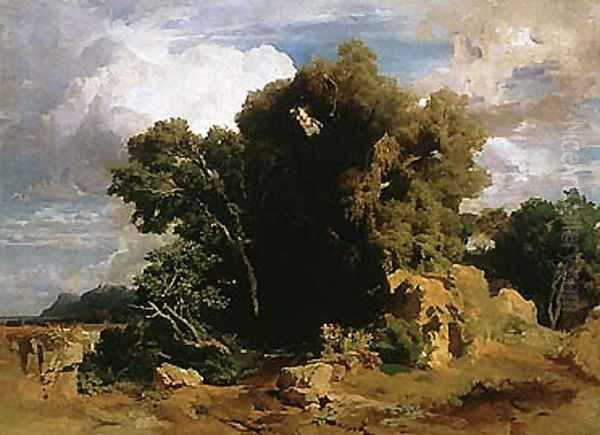 Pontini Marsh 1851 Oil Painting by Arnold Bocklin