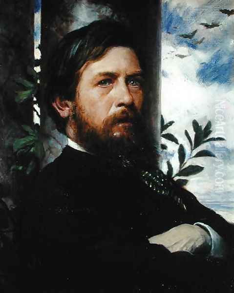 Self Portrait, 1873 Oil Painting by Arnold Bocklin