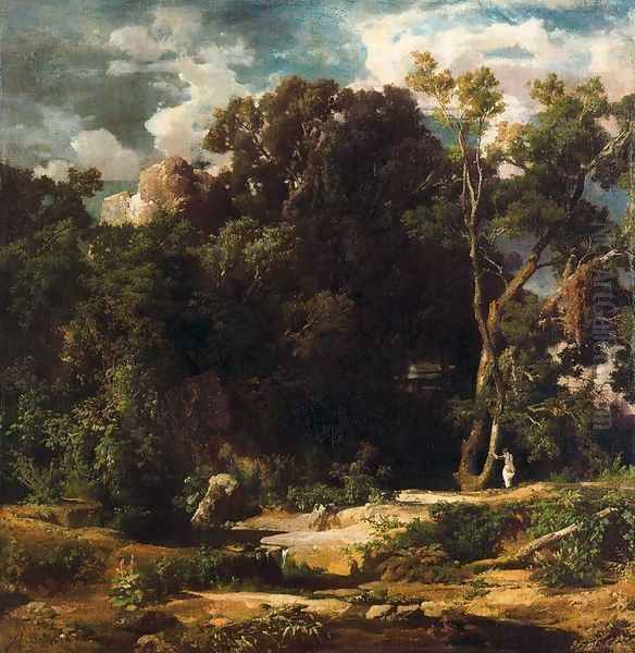 Roman Landscape Oil Painting by Arnold Bocklin