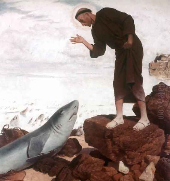 St. Anthony preaches the fish Oil Painting by Arnold Bocklin