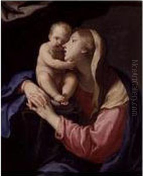 Madonna And Child Oil Painting by Giovanni Maria Viani