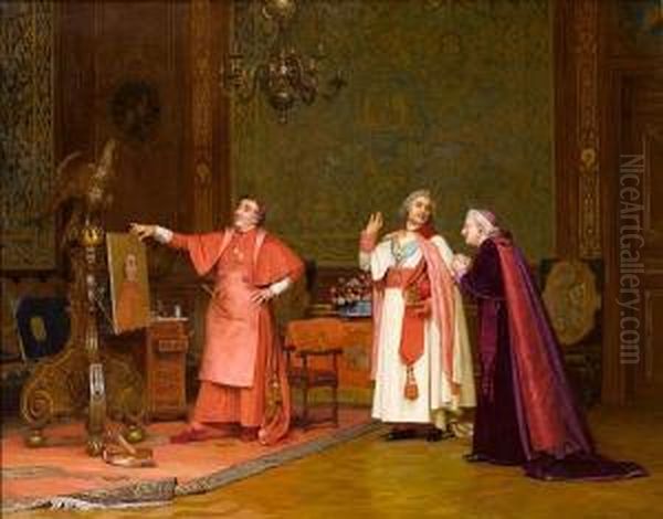 Painted By Himself Oil Painting by Jehan Georges Vibert