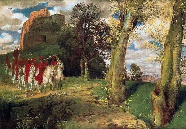 The Moors Cavaliers Oil Painting by Arnold Bocklin