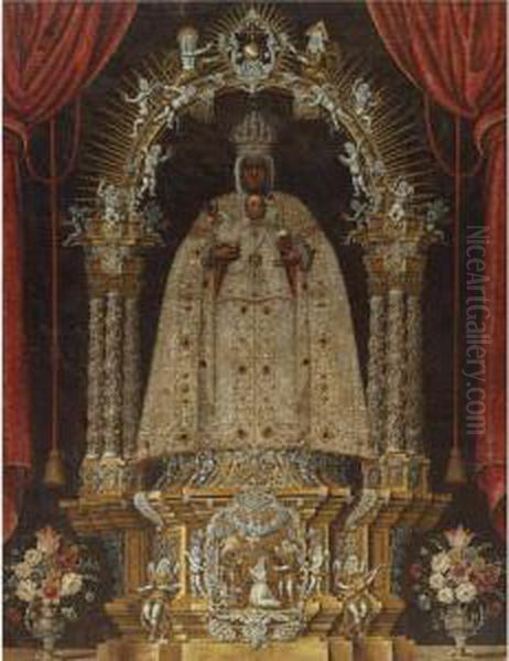 Virgen Del Camerino Oil Painting by Simon Vicente