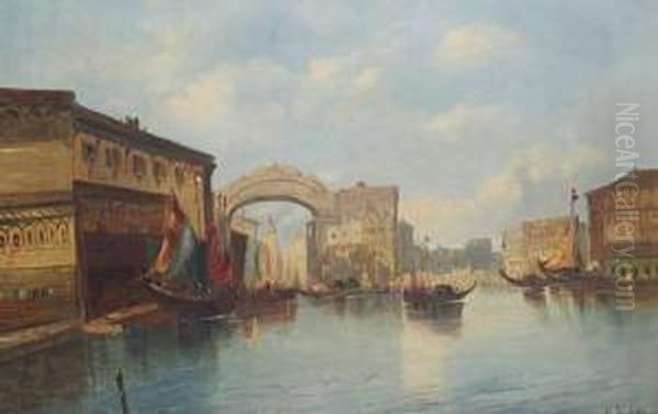 Venetian Scenes Oil Painting by A. Vickers