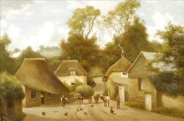 Cockington Forge, 
Devon Oil Painting by Charles Vickers