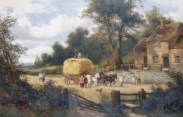 The Haywagon Oil Painting by Charles Vickers