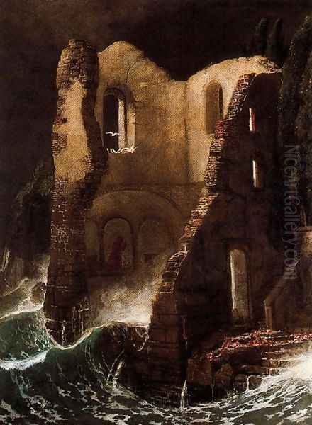 The Chapelle Oil Painting by Arnold Bocklin