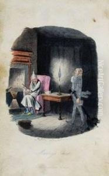 Dickens A Christmas Carol Oil Painting by Charles Vickers