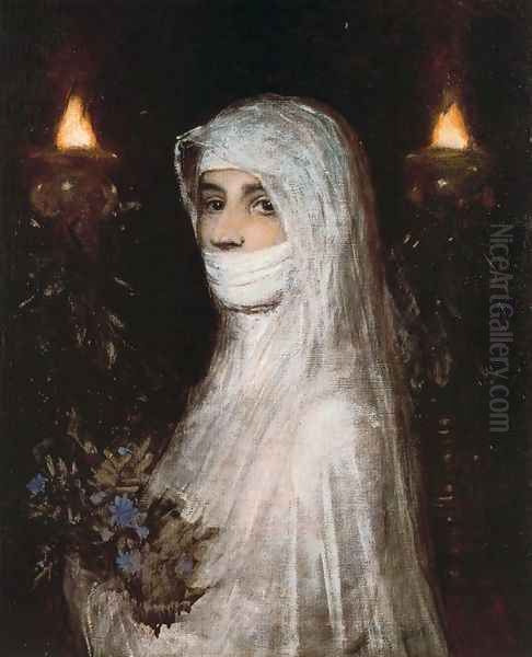 Vestale Oil Painting by Arnold Bocklin