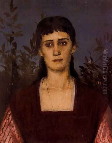 Portrait of Clara Bruckmann-Böcklin Oil Painting by Arnold Bocklin