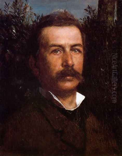 Self portrait Oil Painting by Arnold Bocklin