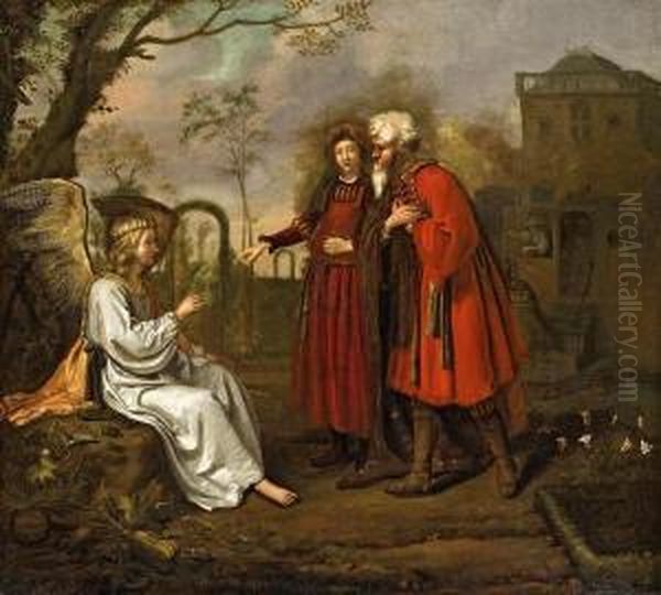 Der Engel Erscheint Manoah Und Seiner Frau Oil Painting by Jan Victors