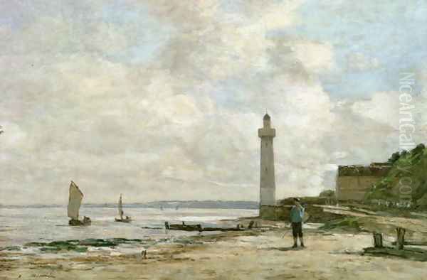 Lighthouse at Honfleur 1864-66 Oil Painting by Eugene Boudin