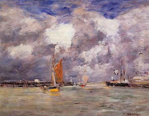 Bortreux, the Port Oil Painting by Eugene Boudin