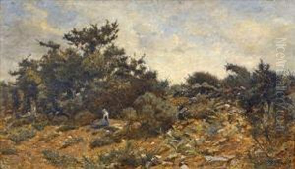 Paysage Aux Arbres Oil Painting by Vincent Vidal