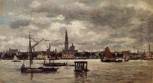 Anvers, the Scheldt Oil Painting by Eugene Boudin