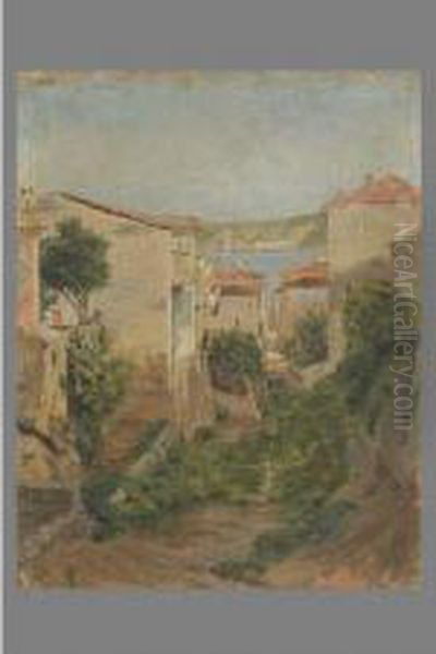 Villefranche Oil Painting by Antoine Vierling