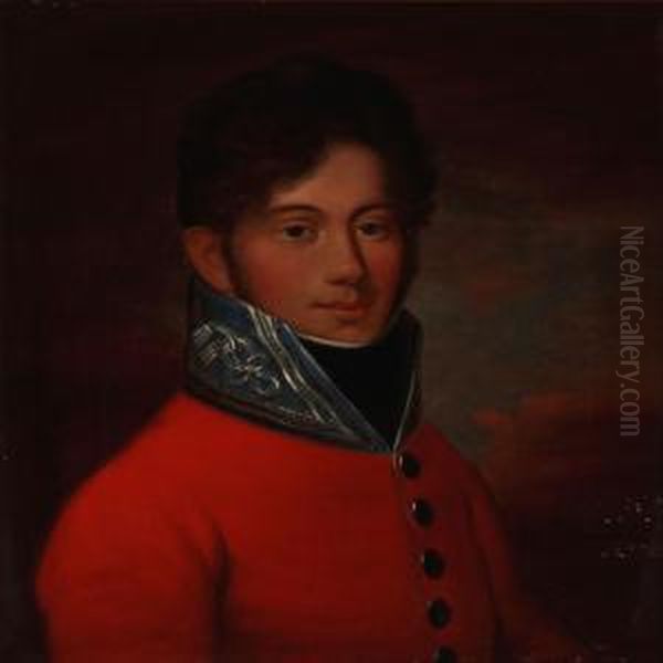 Portrait Of Jens Johan Frederik Van Beck Oil Painting by Carl Frederik Johan Viertel