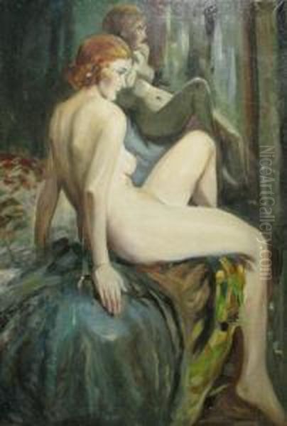 Nud Laoglinda Oil Painting by Bertalan Vigh