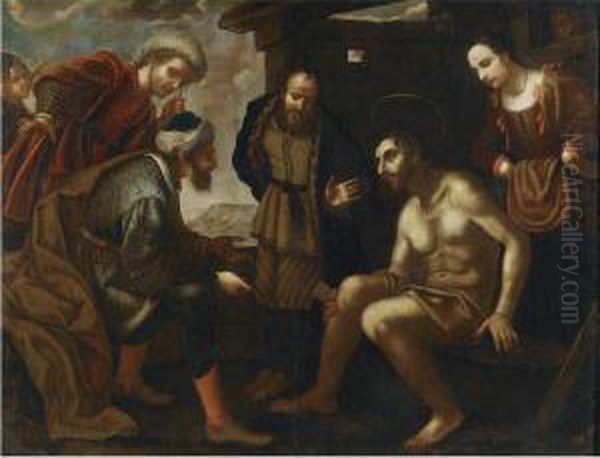 The Imprisonment Of Saint Roch Oil Painting by Jacopo Vignali