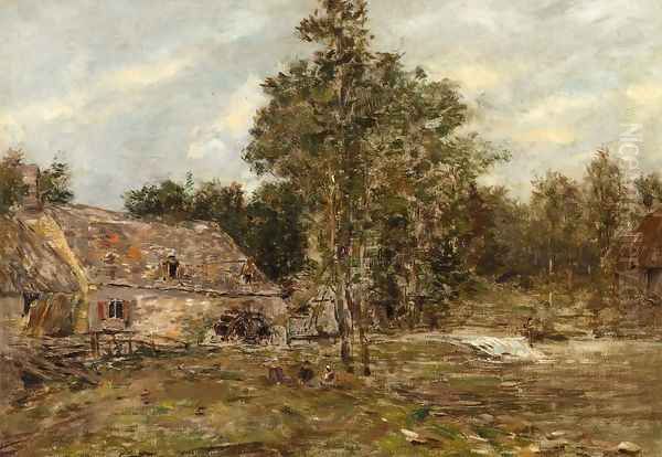 The Mill, Saint-Cenery Oil Painting by Eugene Boudin