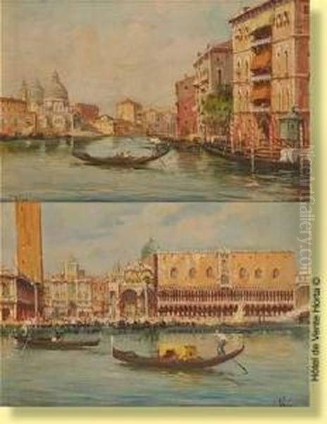 Vues De Venise Oil Painting by Louis Vignes