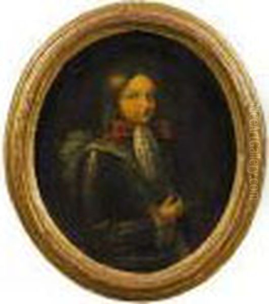 Portrait D'un Jeune Seigneur En Armure Oil Painting by Philippe Vignon