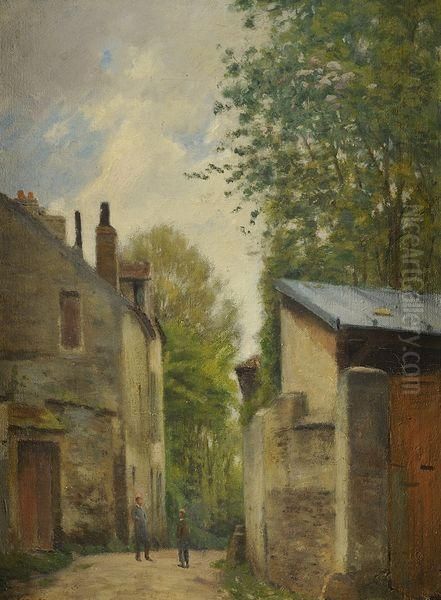 Rencontre Dans Une Ruelle Oil Painting by Claude Vignon