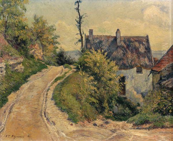 Le Chemin Du Village Oil Painting by Claude Vignon