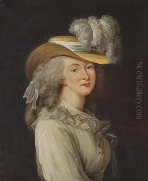 Portrait De Madame Du Barry Oil Painting by Elisabeth Louise Vigree Lebrun