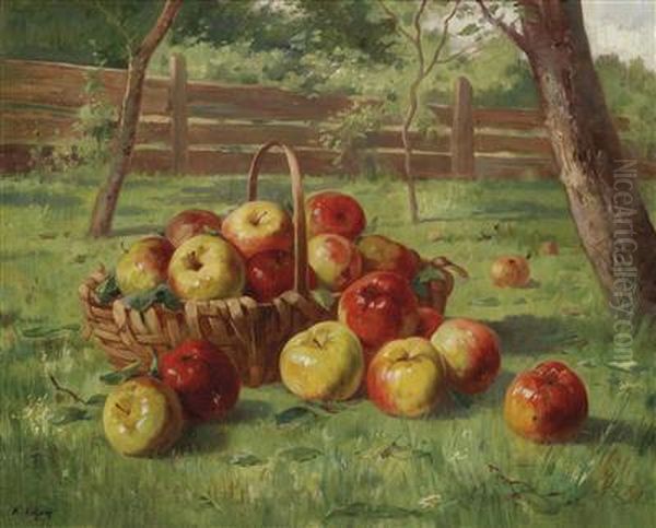 Apple Harvest Oil Painting by Karl Vikas