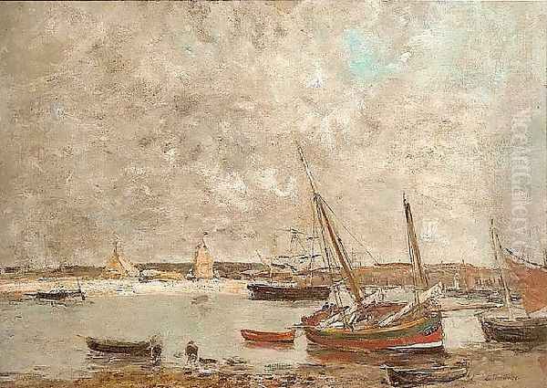 Camoret, the harbor 1876 Oil Painting by Eugene Boudin