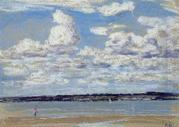 An Estuary in Brittany Oil Painting by Eugene Boudin