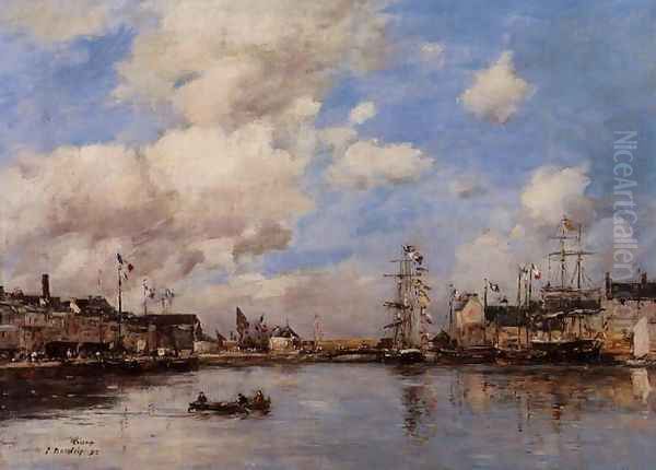 Fecamp, the Basin I Oil Painting by Eugene Boudin