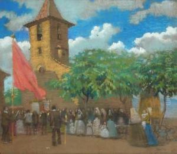 Fiesta En El Pueblo Oil Painting by Darius Vilas