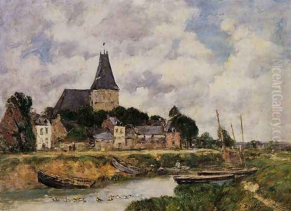 Quittebeuf 1893 Oil Painting by Eugene Boudin