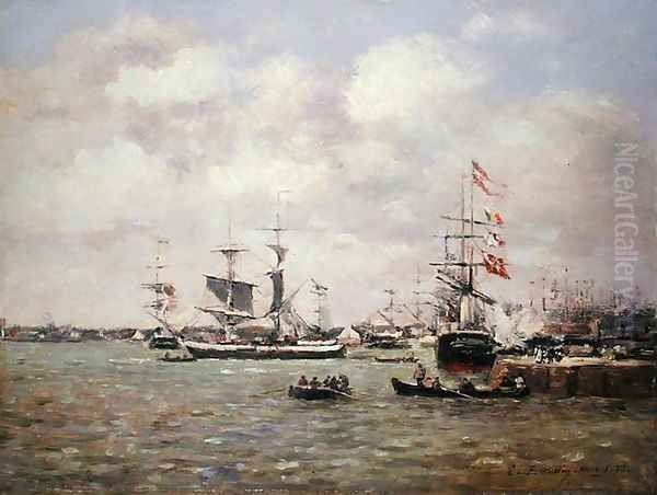 Antwerp, 1872 Oil Painting by Eugene Boudin