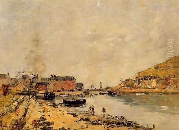 Fecamp, the New Basin Oil Painting by Eugene Boudin