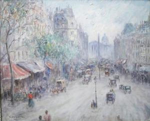 Rue Royale Oil Painting by Cesar A. Villacres