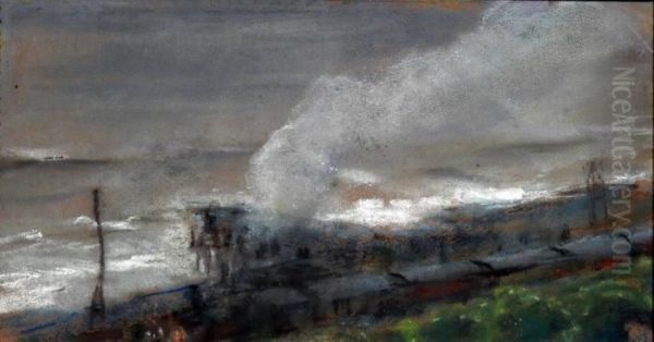 Il Treno Oil Painting by Gennaro Villani